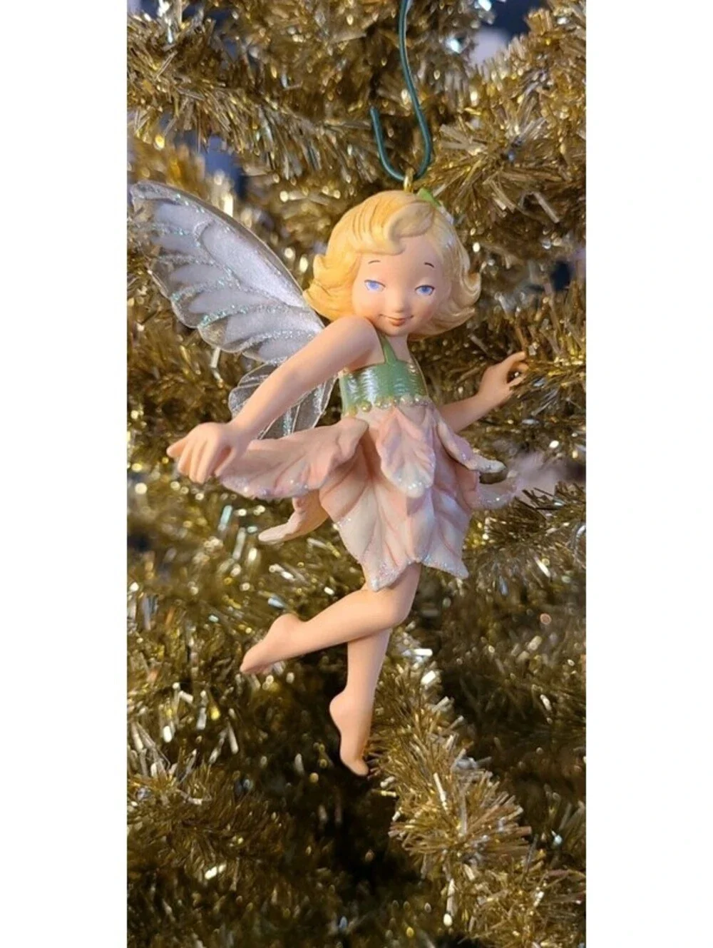 Hallmark 2007 Poinsettia Fairy Repaint Limited Edition Limited Quantity Ornament